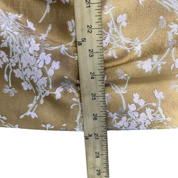 ASOS Luxe Extreme Bardot Sleeve Floral Jacquard Mini Dress Size 12 - Picture 7 of 7